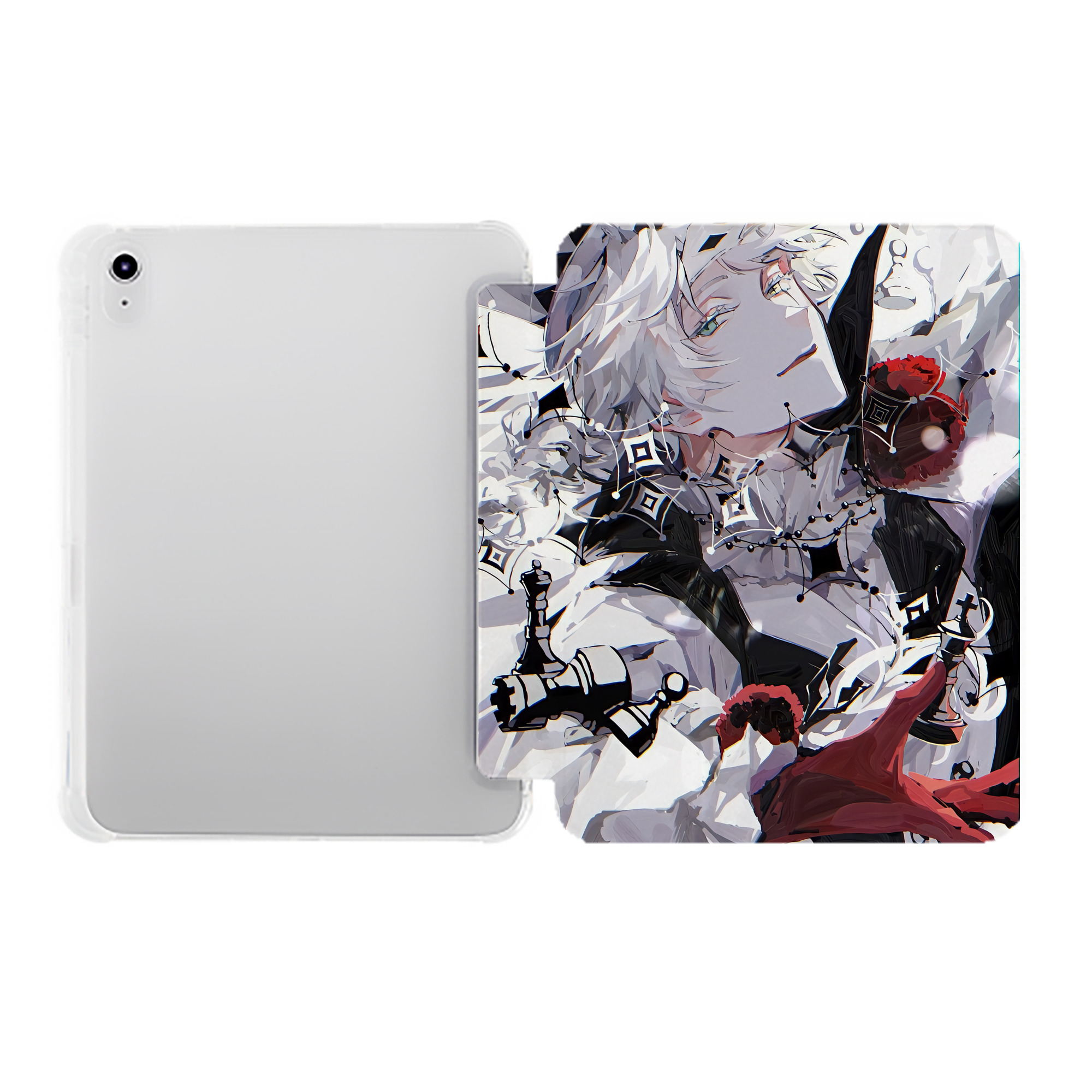 （画像用） 文豪ストレイドッグス Bungo Stray Dogs IPad ケース ペン収納付き 三つ折りスタンド PUレザー×シリコン 対応機種9.5/10.5/10.9インチ